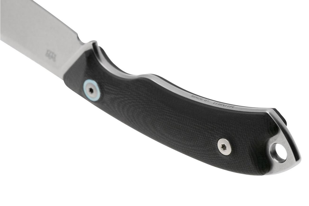 MKM Pocket Tango 1 Nessmuk PT1-GBK Black G10 vaststaand mes, David C. Andersen design