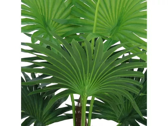 Palmier éventail artificiel 6 palmes toucher naturel 70 cm