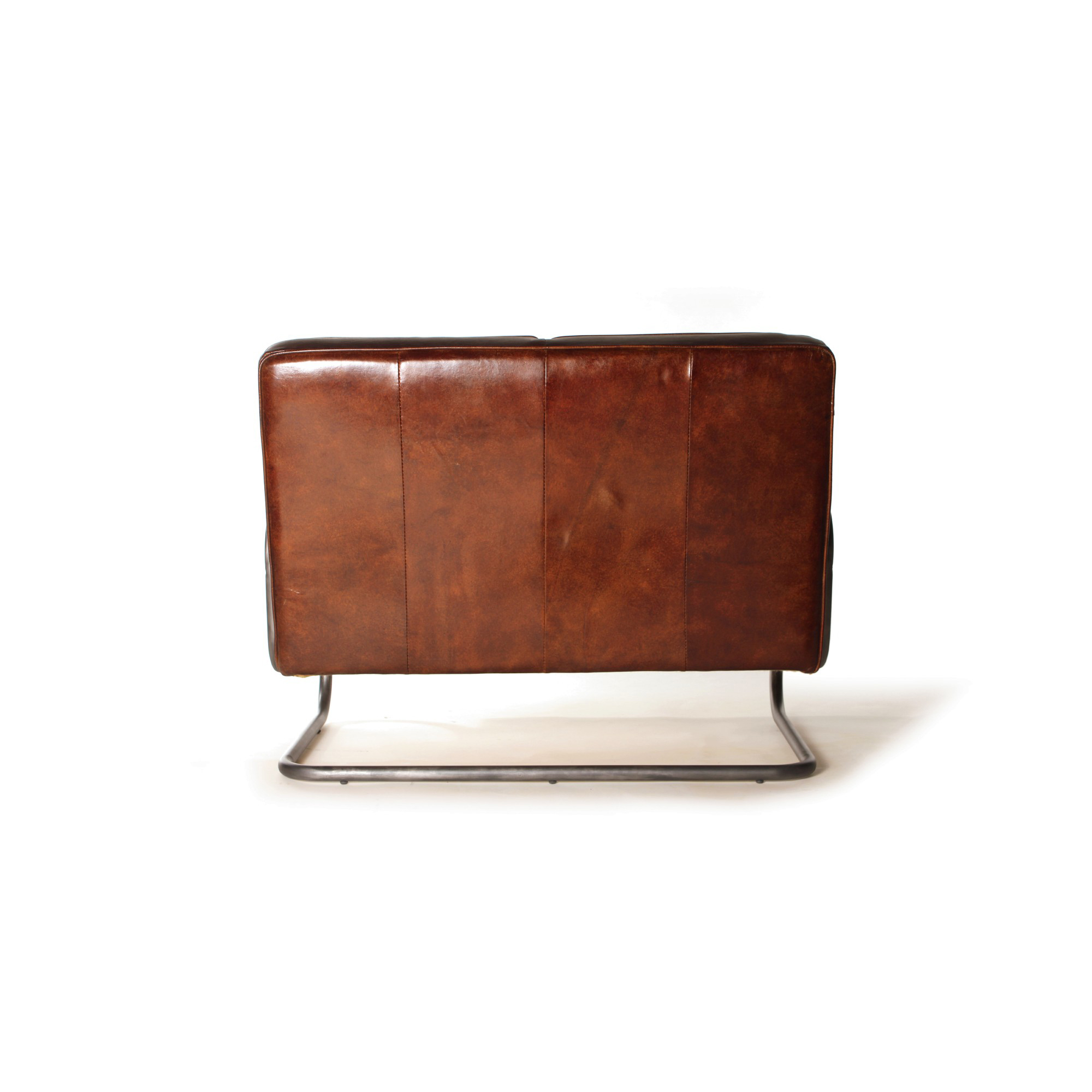 Ledercouch 'Joe Fendt', braun, B 115 cm, H 92 cm, T 85 cm von fischer's lagerhaus