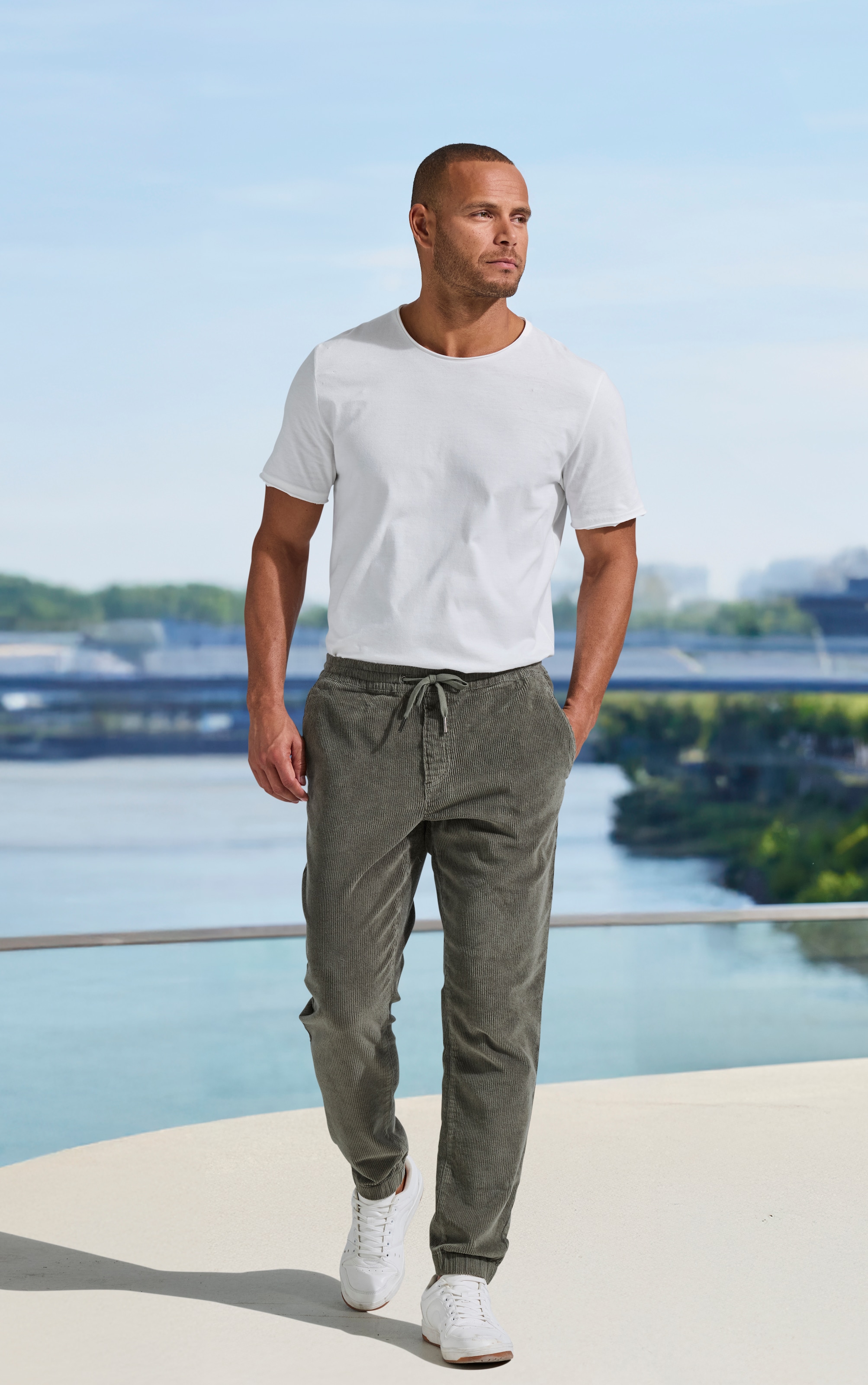 John Devin Jogger Pants »bis Grösse 5XL - elastische Cordhose«  Jogg Pants aus Cord-Stretch