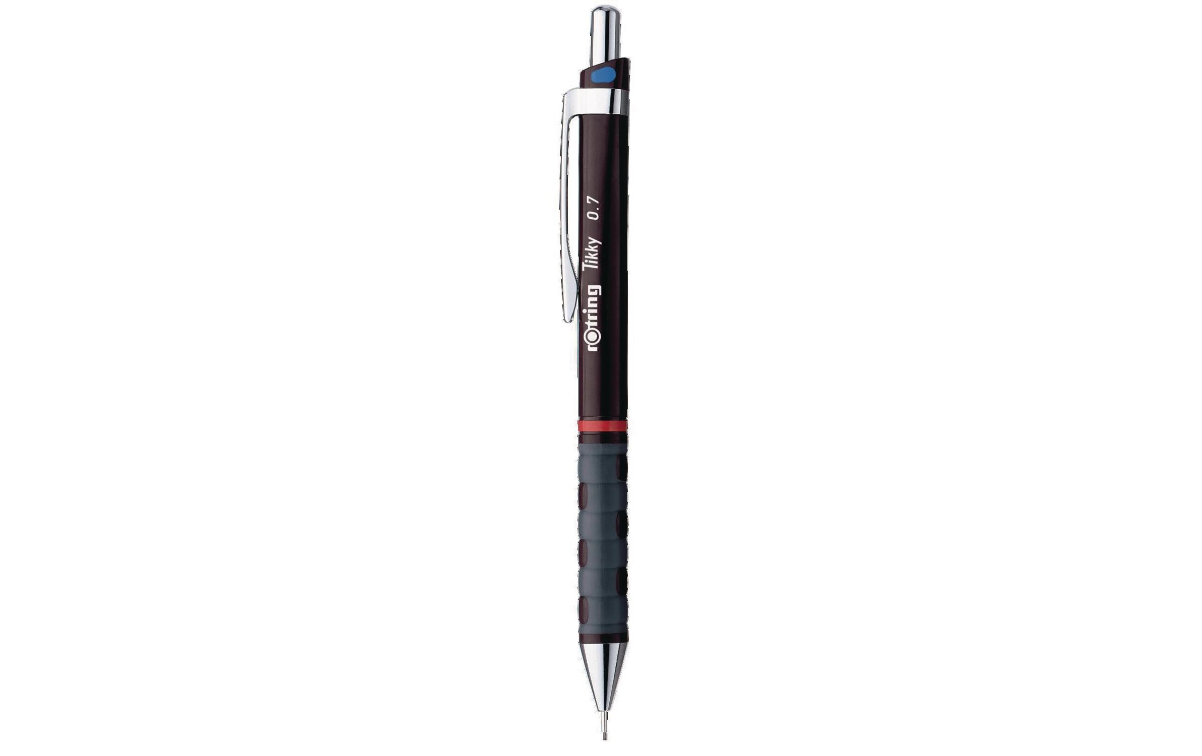 Minenbleistift Tikky HB, 0.7 mm, WeinrotDruckbleistift mit gummiertem Softtouch-Griff für Schule und Büro
