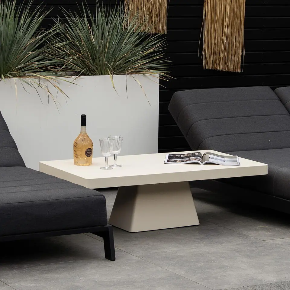 Loungetafel Rechthoek 130cm - Beige Eco Composiet - Avia