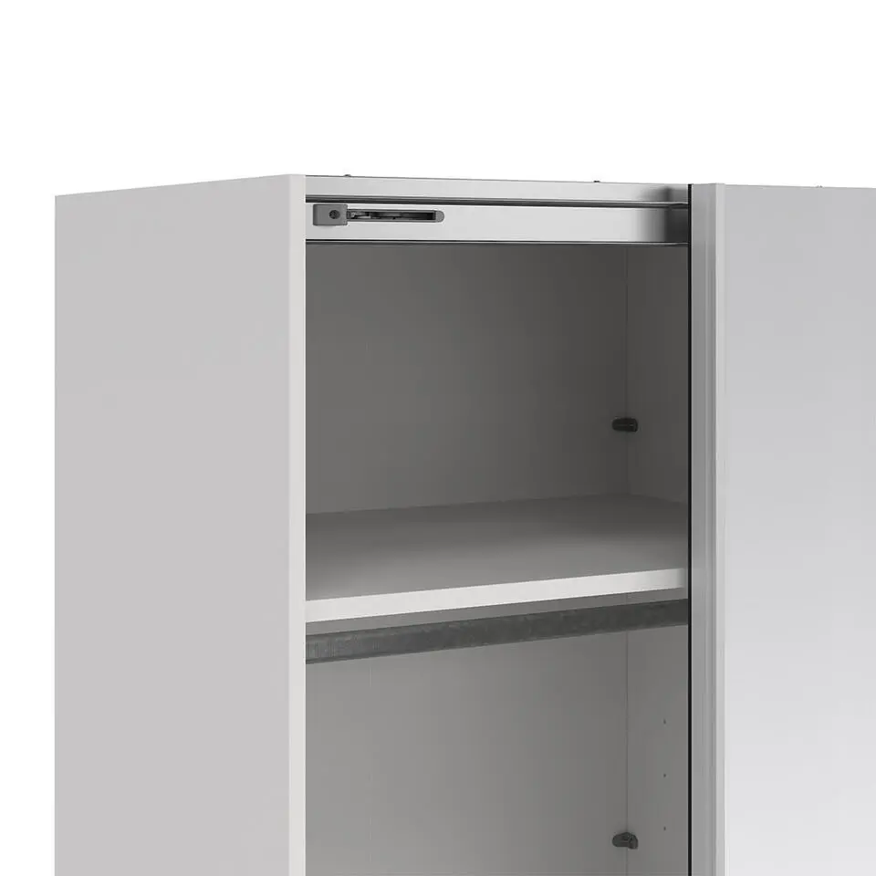 Hioshop Como schuifdeurkast 2 deuren met spiegel 245x220cm wit