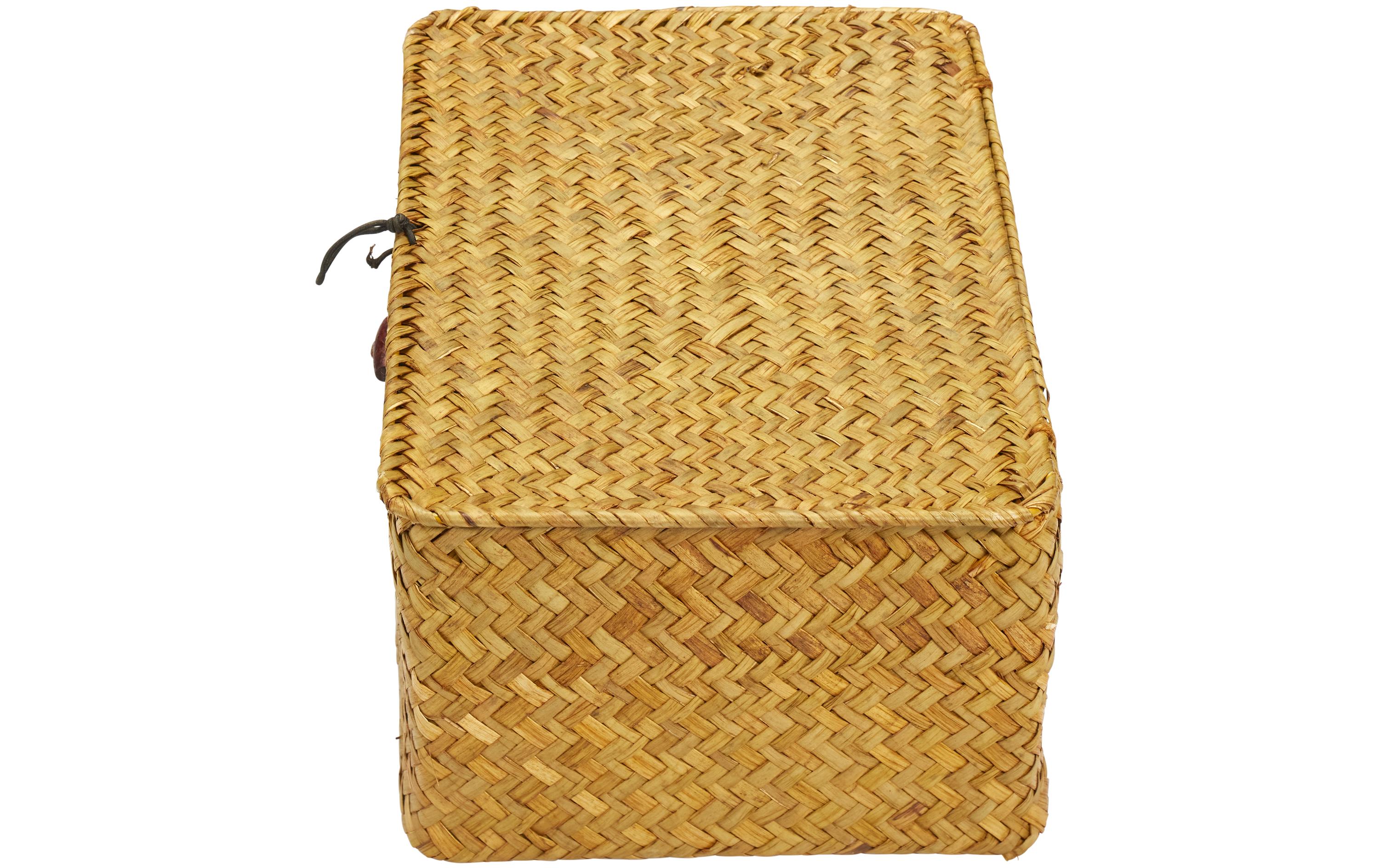 Aufbewahrungsbox Straw 29 x 19 x 13 cm, NatureAufbewahrungsbox mit Deckel