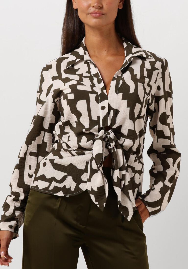 groene dante6 blouses print smock blouse