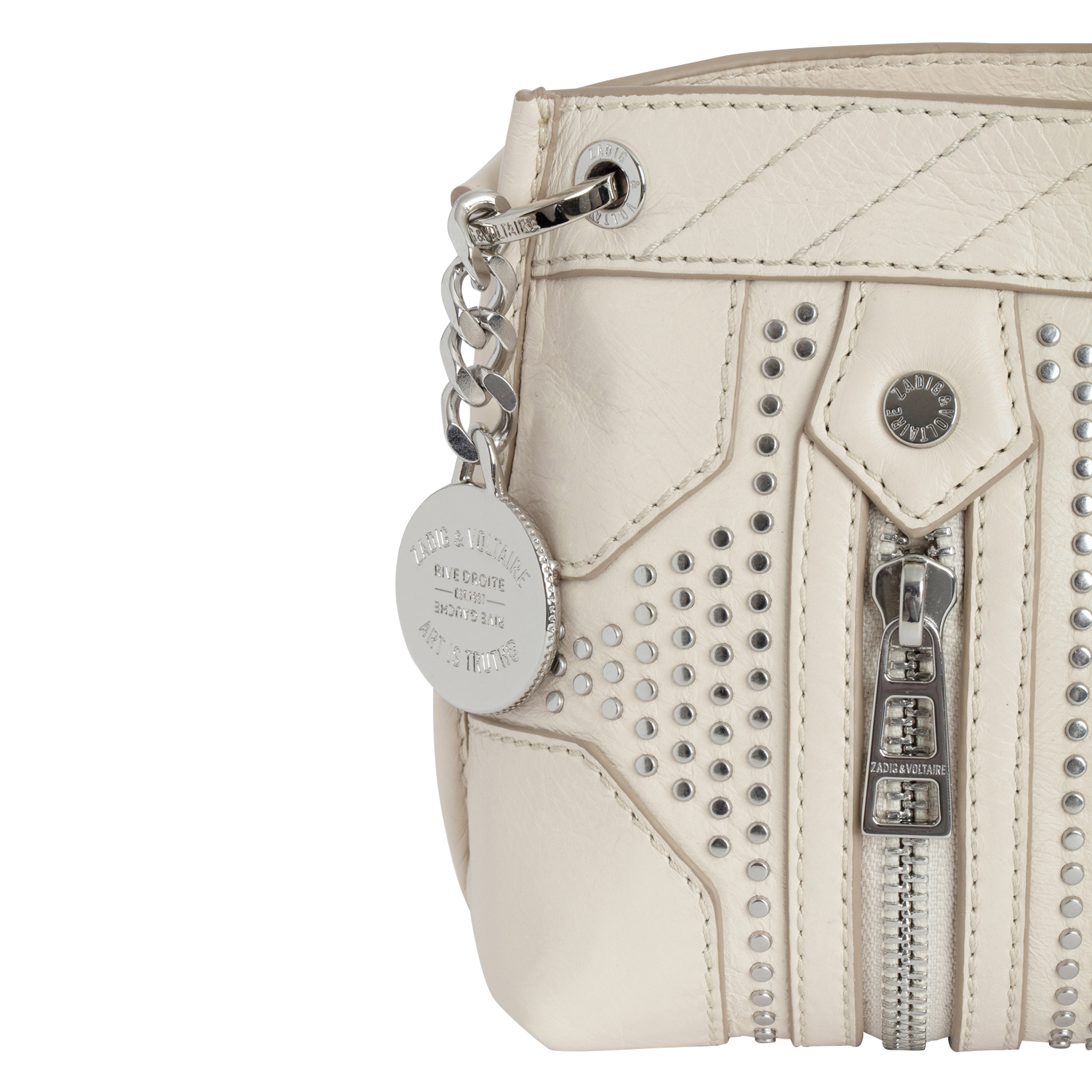 SUNNY MOOD - Sac bandoulière en cuir vernis | Blanc
