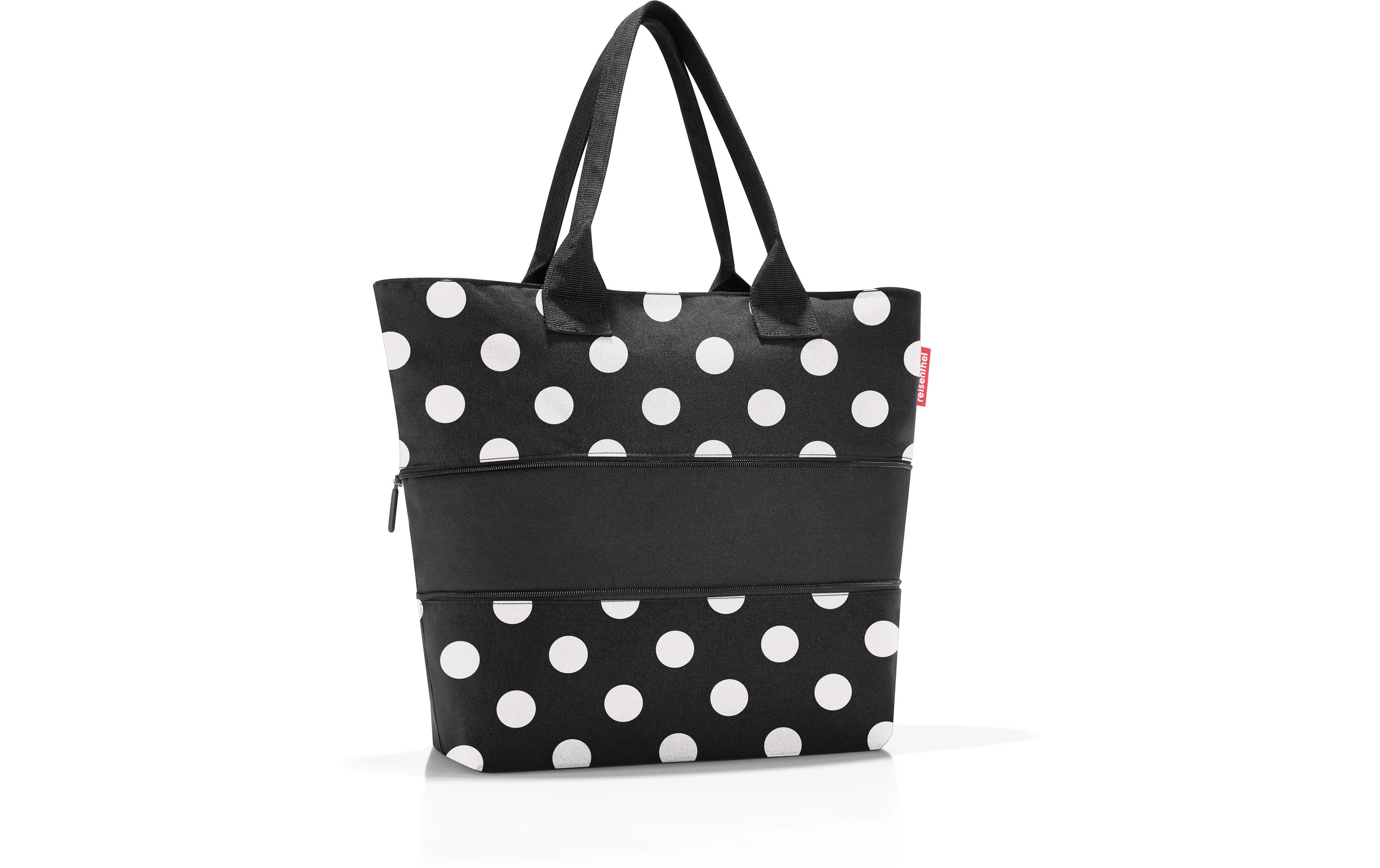 Tasche Shopper e1 Dots WhiteSchultertasche mit mittigem Reissverschluss