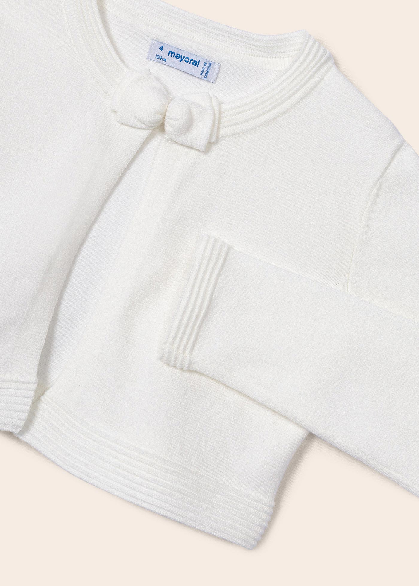 Casaquinho de malha de algodão sustentável para meninas