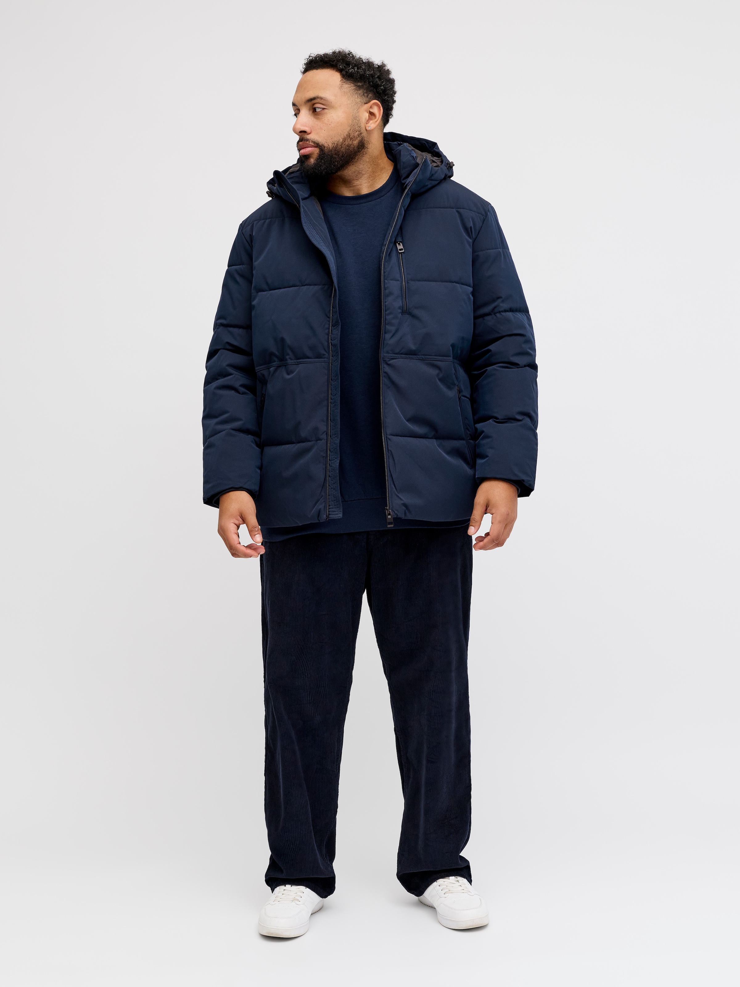 Jack & Jones PlusSize Steppjacke »JJEOWEN PUFFER SN PLS« mit Kapuze