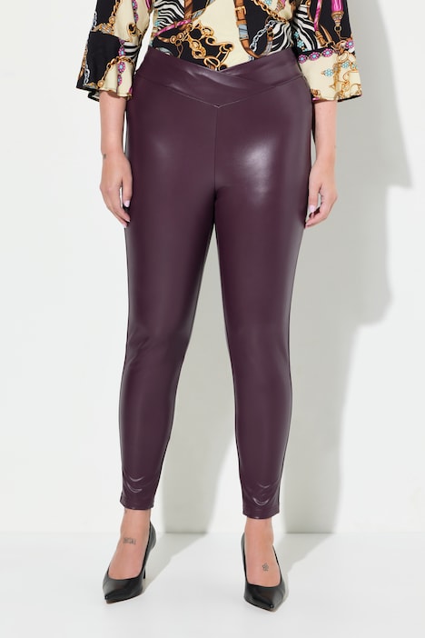 Leggings, Skinny Fit, Lederoptik, Elastikbund