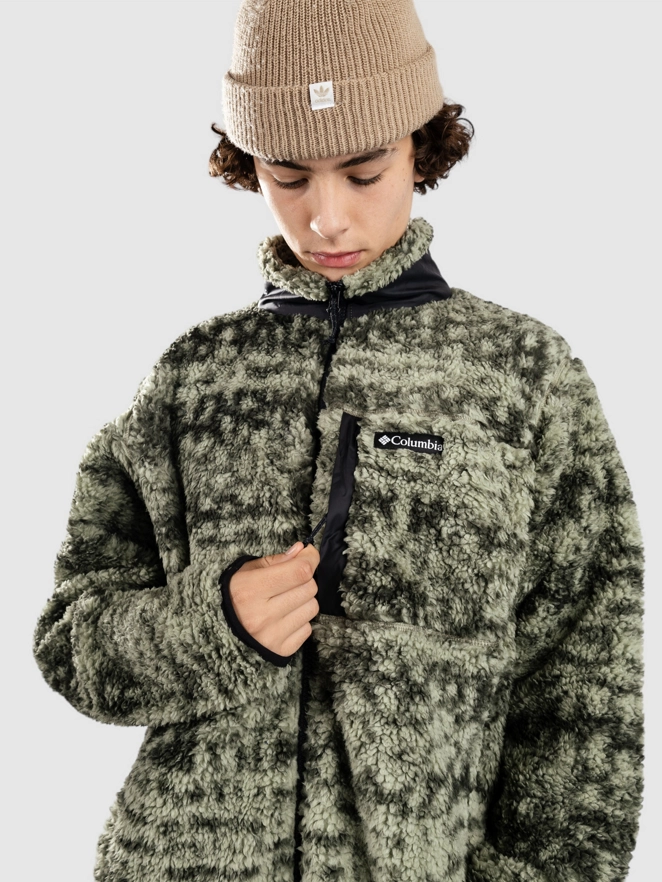 Columbia Winter Pass Printed Fleece II Zip Hoodie greenscape stip
