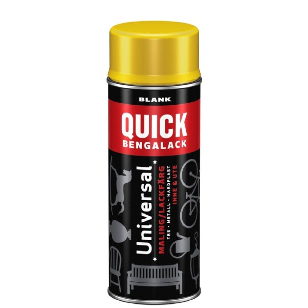 SPRAYMALING QUICK BENGALACK UNIVERSAL SIGNALGUL BLANK 400ML