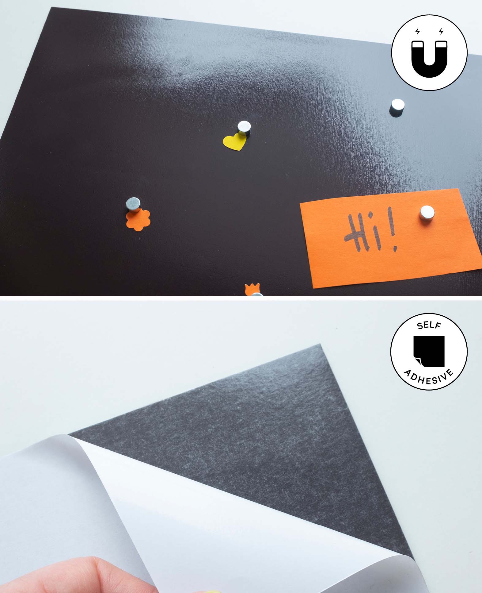 A4 Magnetfolie Klebefolie für DIY Magnete - Schwarz