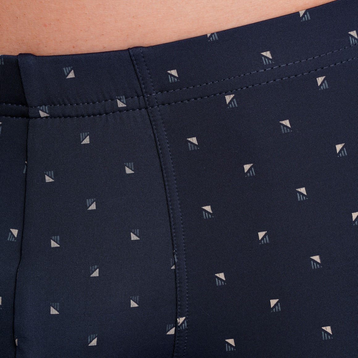 VanVaan Herren Mikrofasershorts mit Allover-Muster dunkelblau