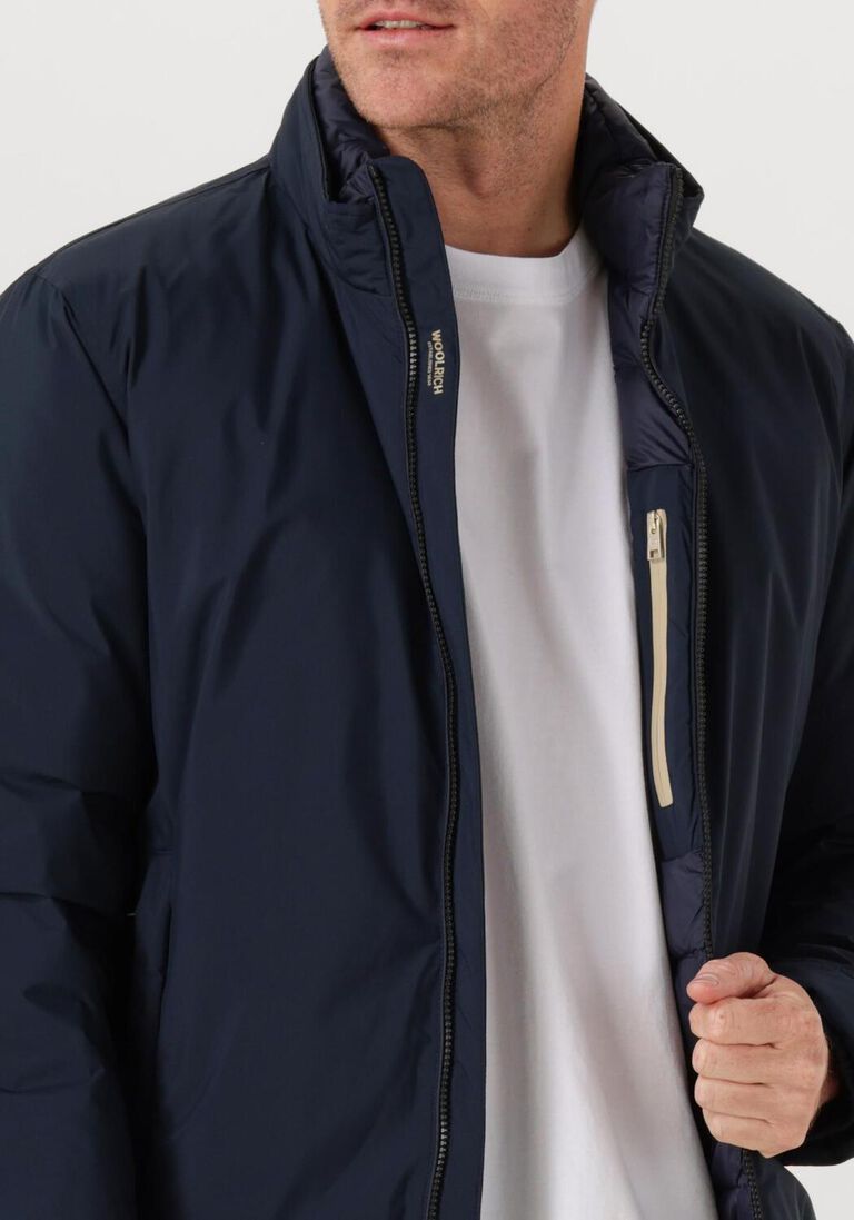 donkerblauwe woolrich jack cloud lewis bomber