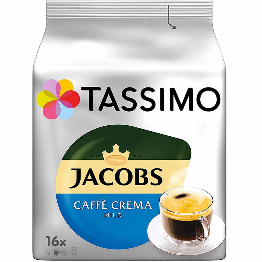 Tassimo Jacobs Caffé Crema mild 16 Kaffee Kapseln MHD:26.9.25