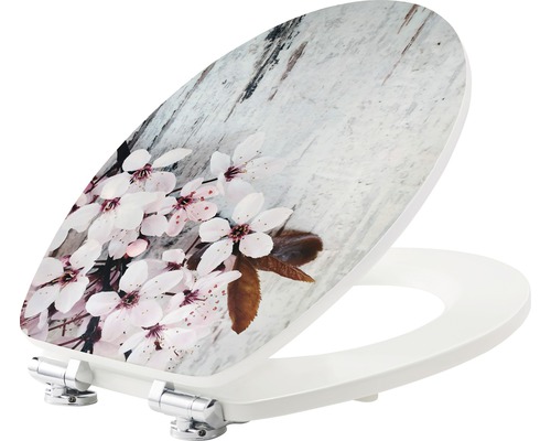 form&style toiletzitting MDF Flower met soft-close mechanisme en eenvoudig afneembaar
