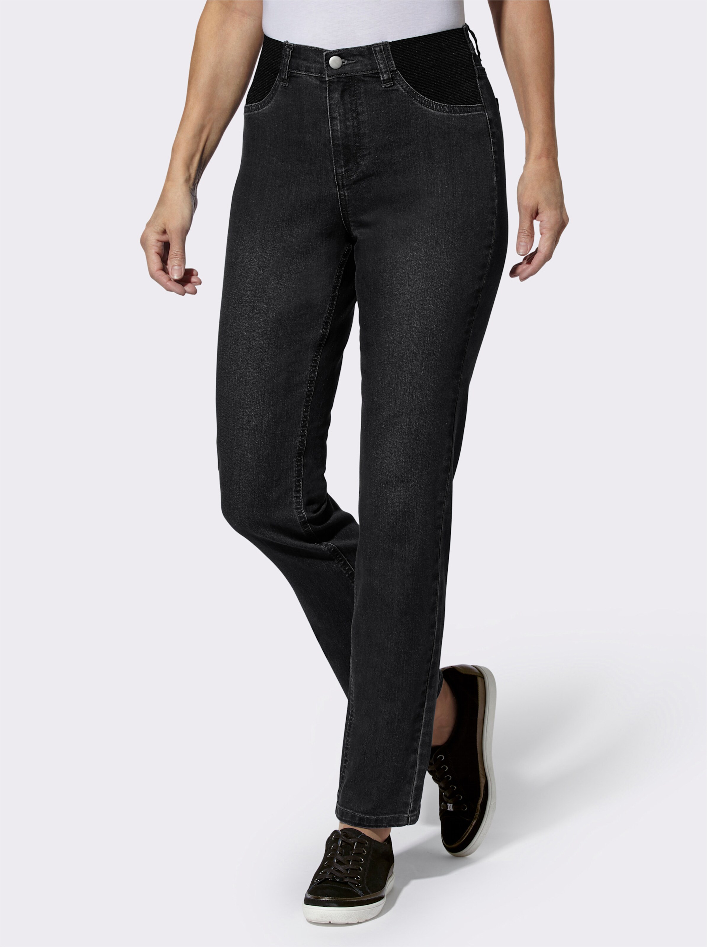 Jeans mit elastischen Einsätzen