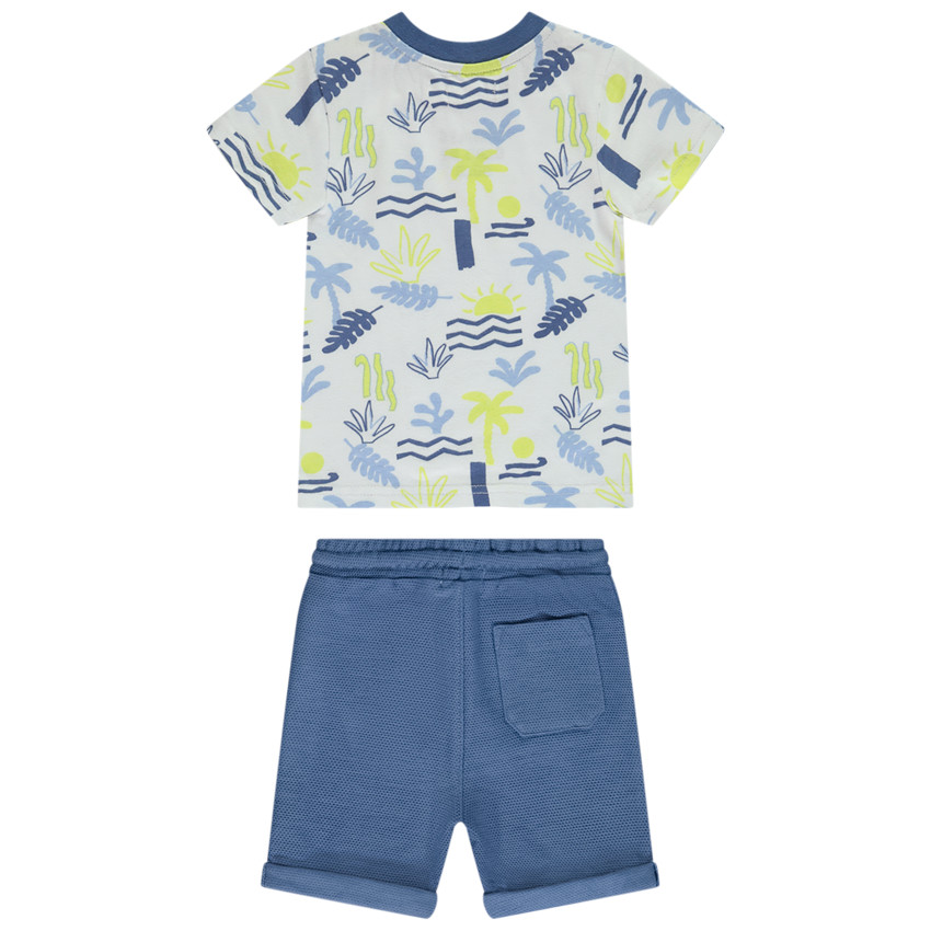 Ensemble 2 pièces avec t-shirt imprimé arty + short pour bébé garçon