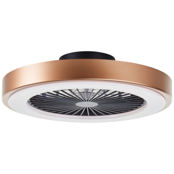 Brilliant plafondventilator Slimline met lamp en RGB functie 40W goud