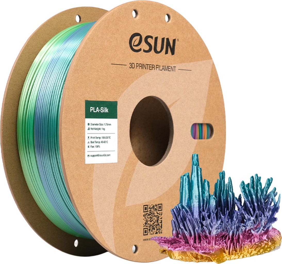 eSUN  PLA-Silk Rainbow Coral, 1,75 mm / 1000 g    Seidenartiger Glanz mit Regenbogen Effekt
