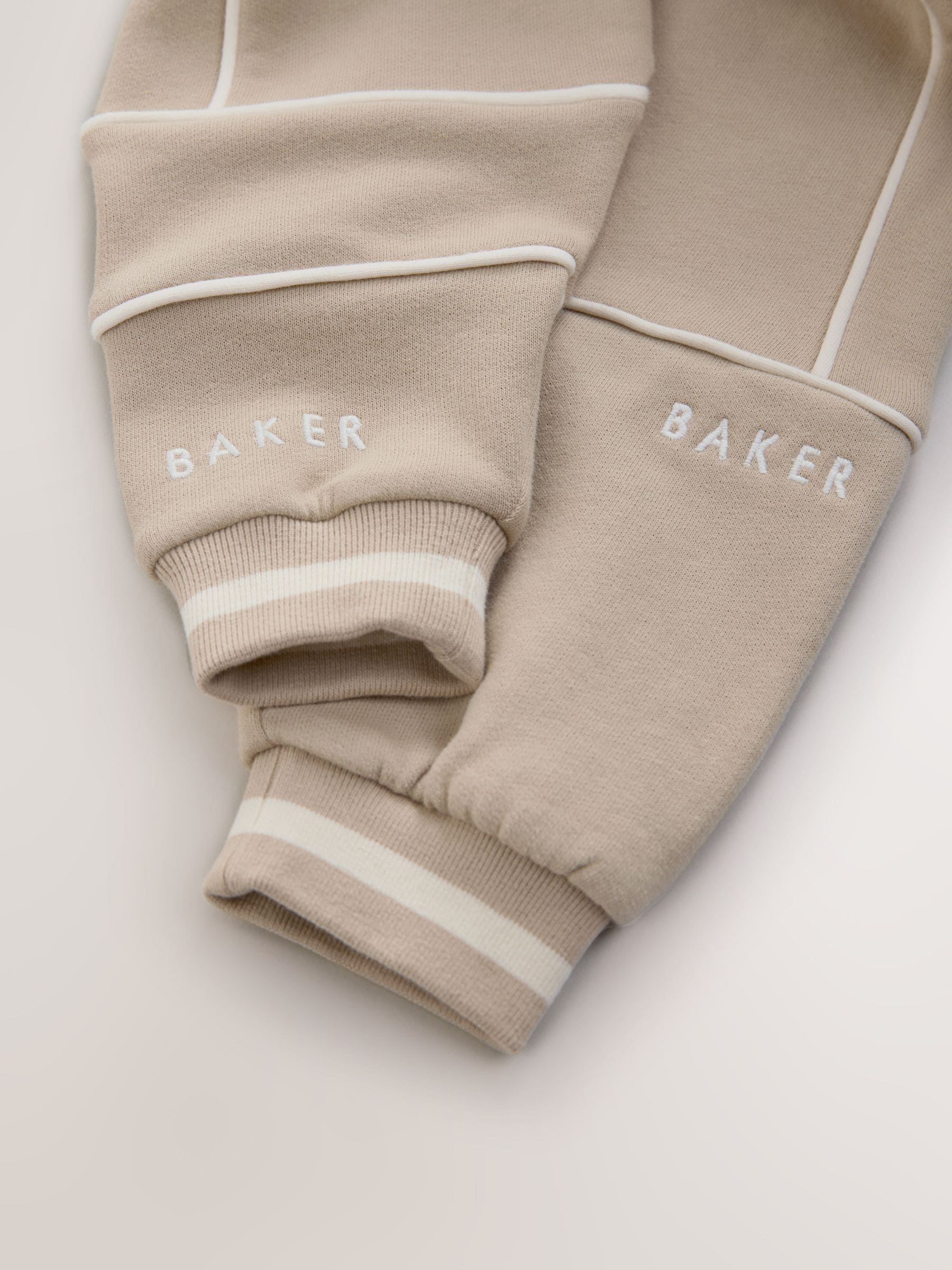Pastelgeel - Baker by Ted Baker Oversized Piped Hoodie and Joggers Set
