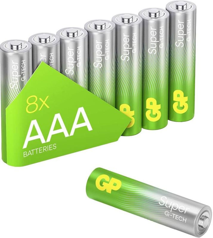 GP - Super Alkaline - AAA Batterijen - 1,5V - 8 Stuks