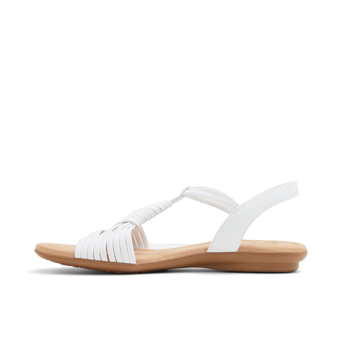 SOLEMATE-Etharehan-Sandales à lanières - Talon plat - Blanc