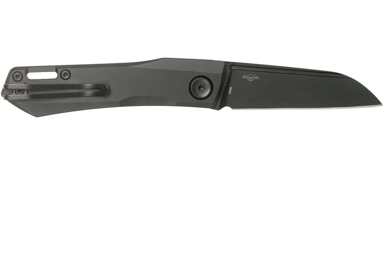 Real Steel Solis 7063B Black Titanium slipjoint zakmes, Poltergeist design
