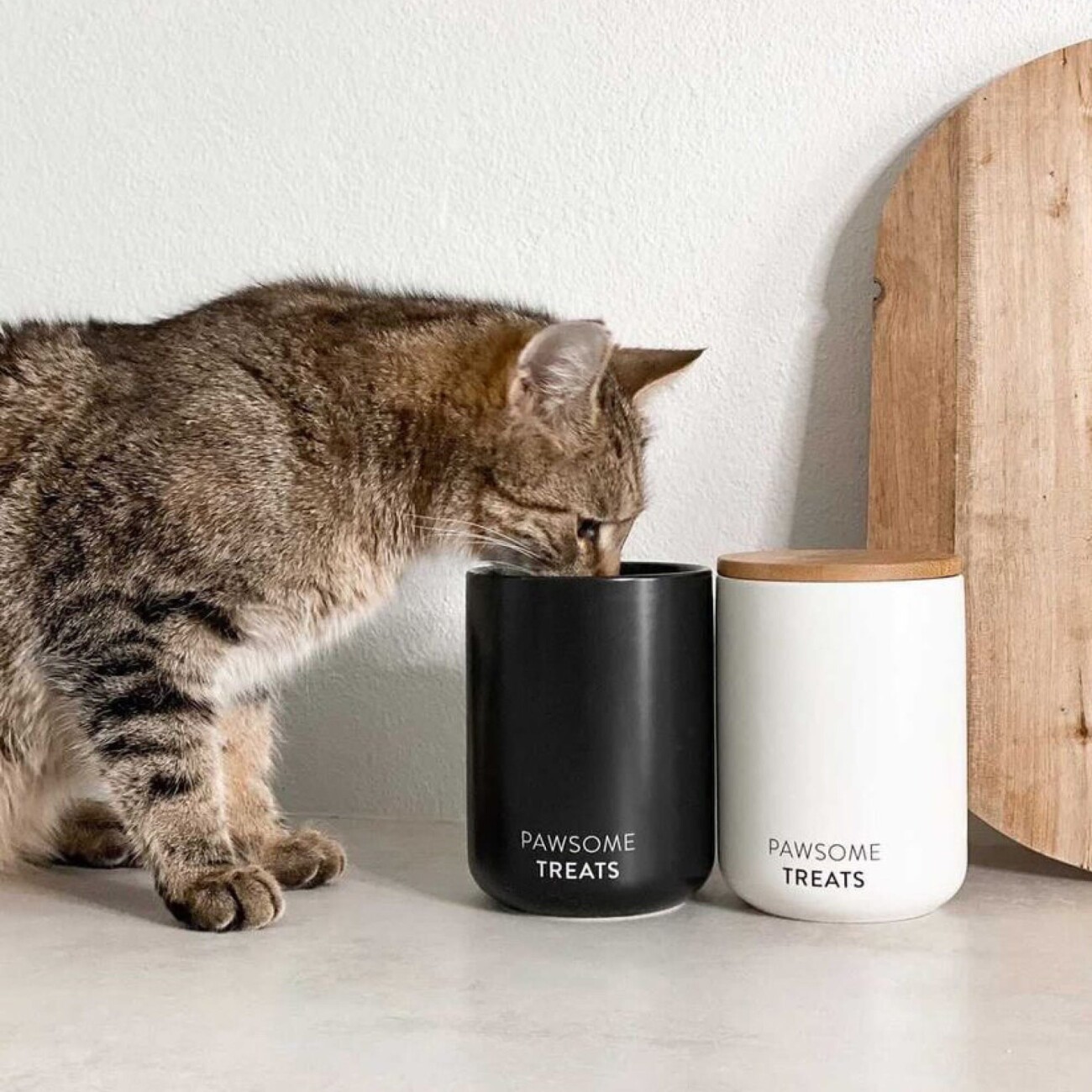 LucyBalu SNACK BAR Katzenfutter- & Leckerlidose anthrazit