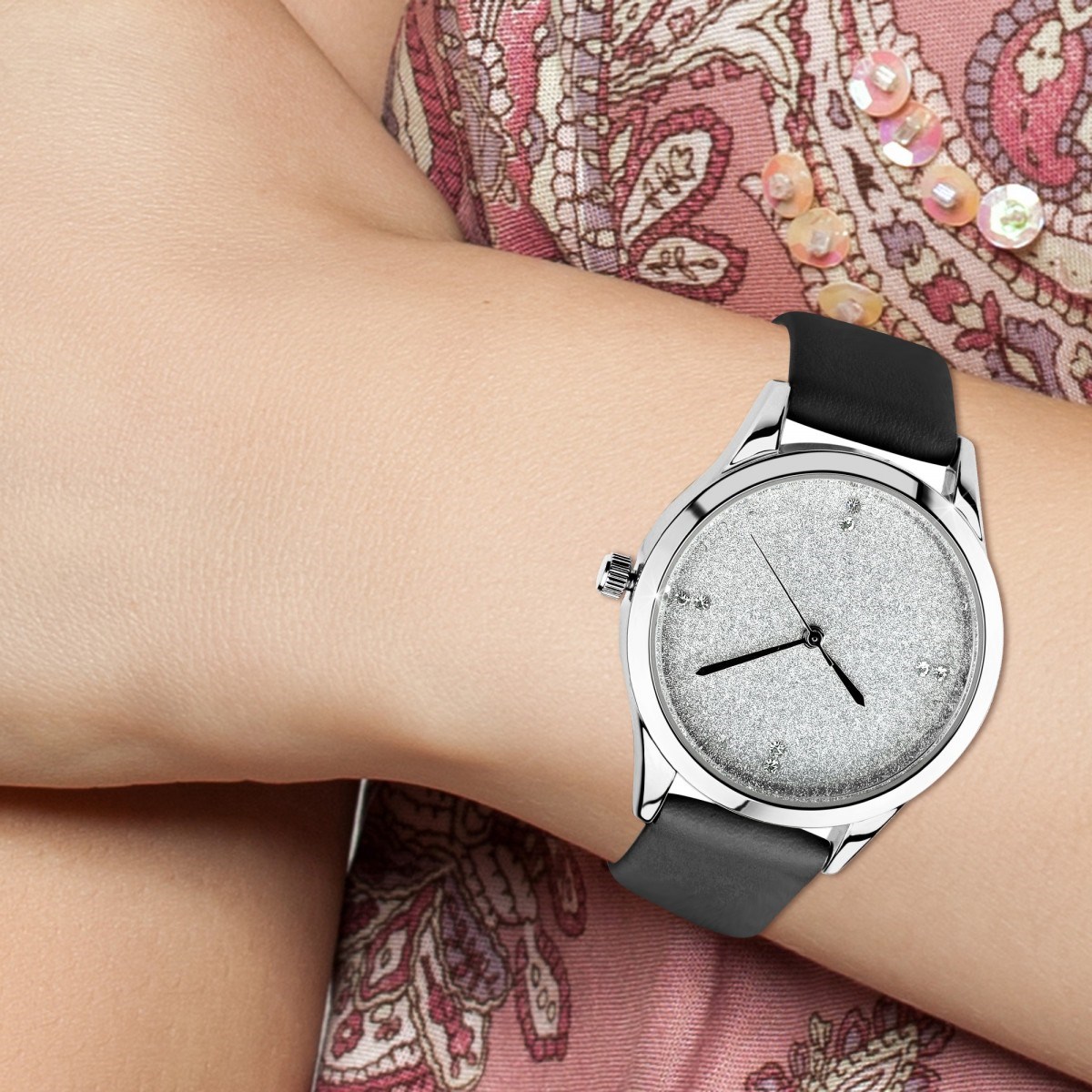 Montre Alba élégante ornée de Cristaux scintillants SC Crystal