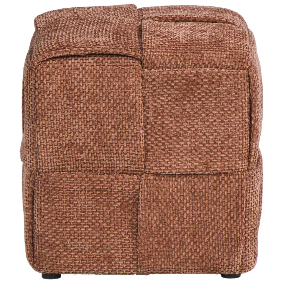 Poef Granada - bruin - 40x37x37 cm