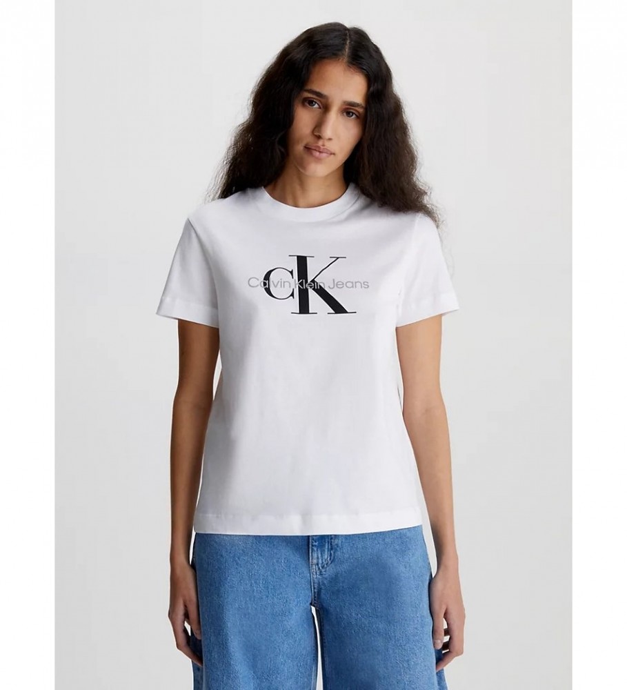 Camiseta Calvin Klein Jeans Monogram Regular branca