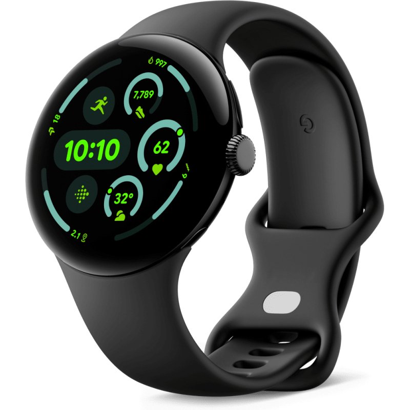 Google Pixel Watch 3 AMOLED 45 mm Numérique Écran tactile 4G Noir Wifi GPS (satellite)