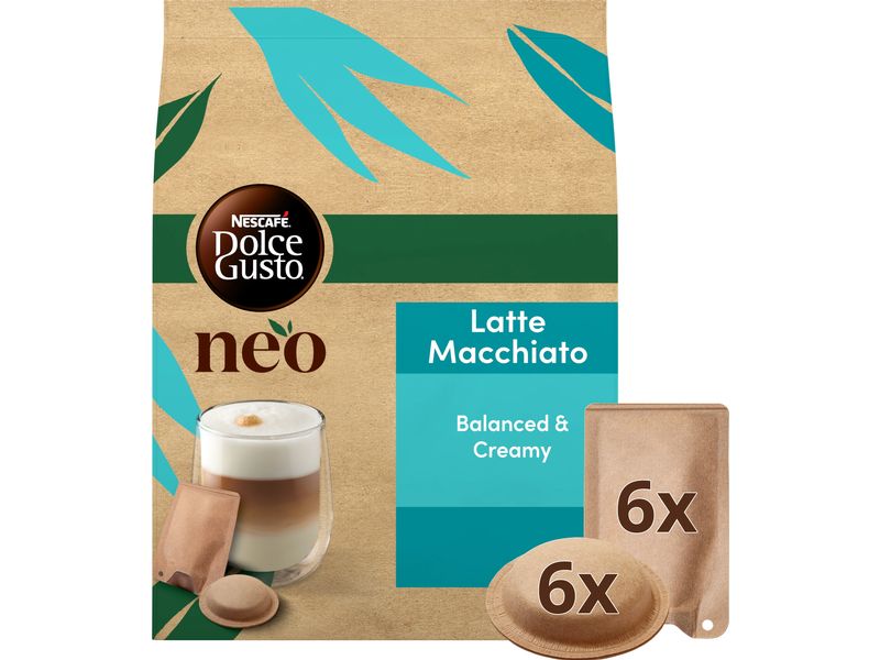 NEO by Nescafé Dolce Gusto Sachets Latte Macchiato 6 Portio Sachets für die Nescafé Dolce Gusto NEO Kaffeemaschine von Delonghi