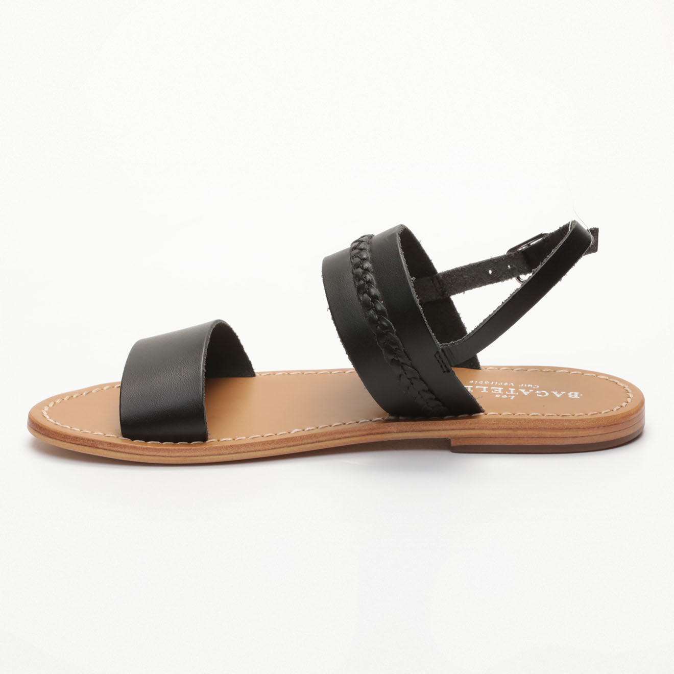 Les Bagatelles Sandales en Cuir Champa noir/marron