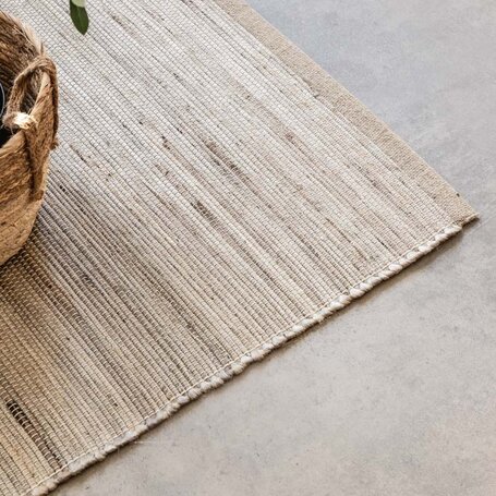 Jute Wol Katoen Vloerkleed  - Zacht Taupe