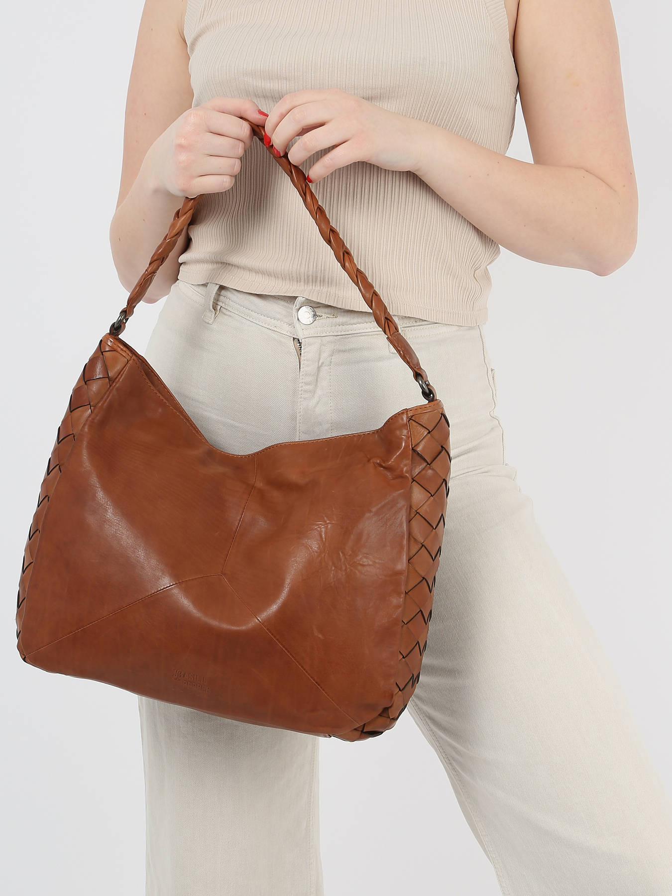 Sac port paule Obbo cuir BASILIC PEPPER
