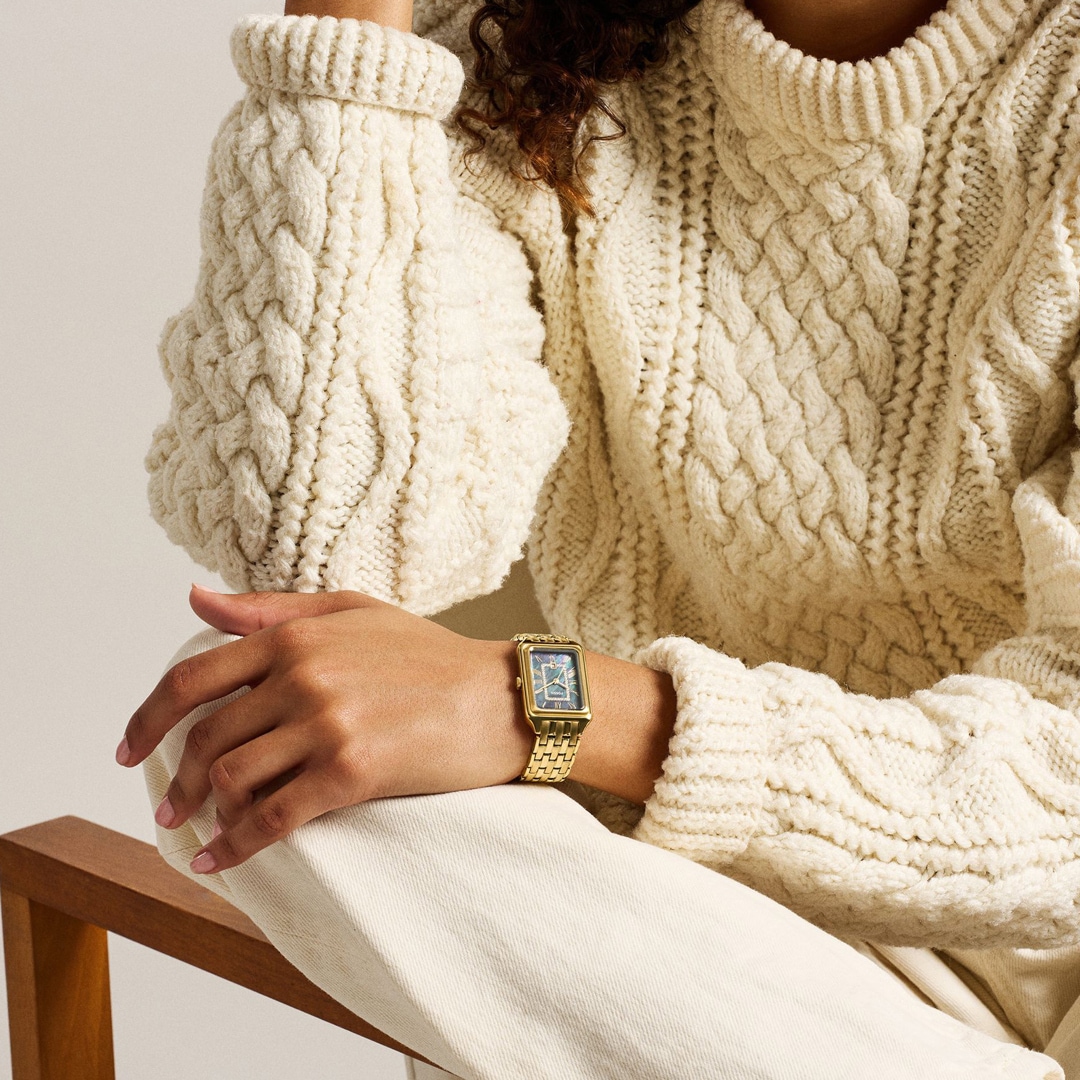 Fossil Raquel Date Goldig / Schwarz 26mm