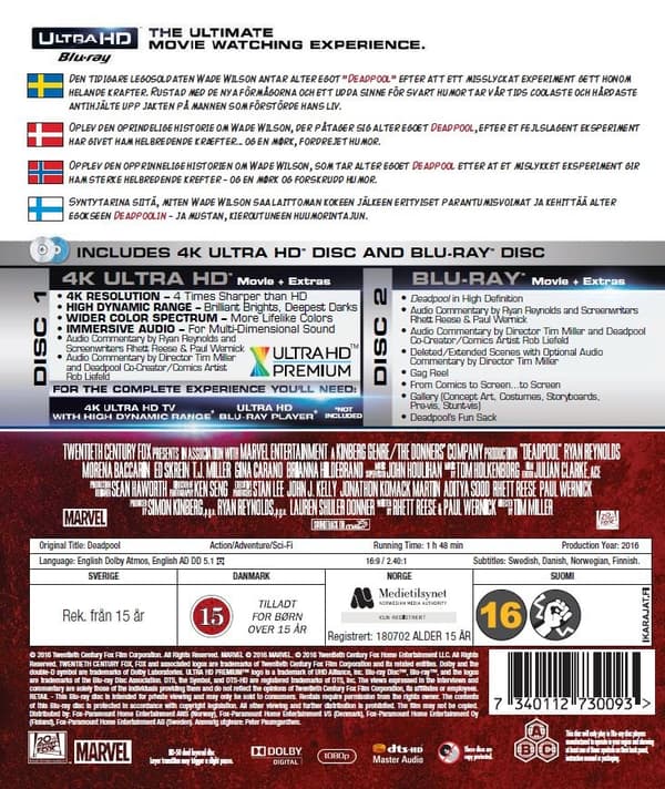 Deadpool (4K Ultra HD + Blu-ray)