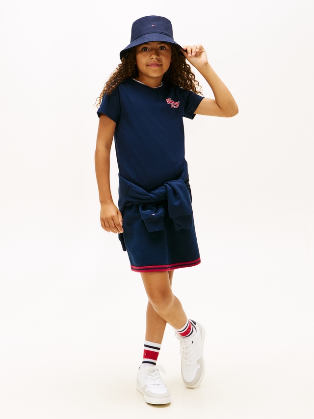 Tommy Hilfiger T-Shirt »TOMMY GRAPHIC FLOCK TEE S/S«, Kinder bis 16 Jahre, Druck