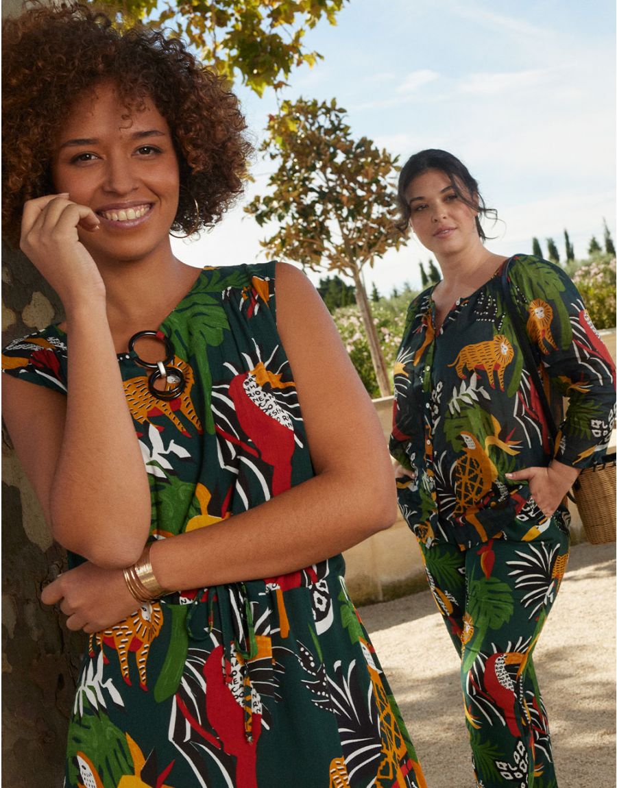 Blouse vert jungle
