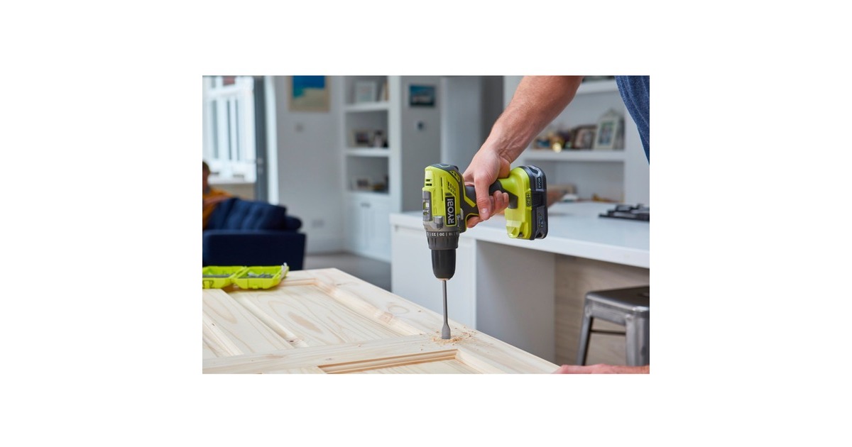 RyobiAccu-Boormachine R18DD3-215S, 18 V schroeftol  (Groen/zwart, 2x Li-Ion batterij 1,5Ah)