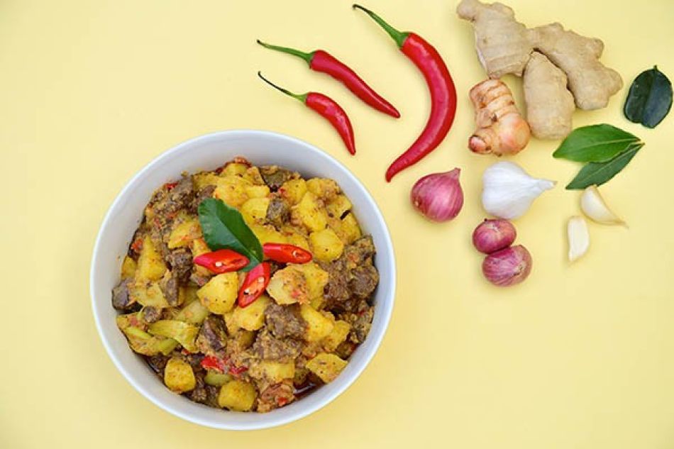 Sambal Goreng Ati: lever in chilisaus