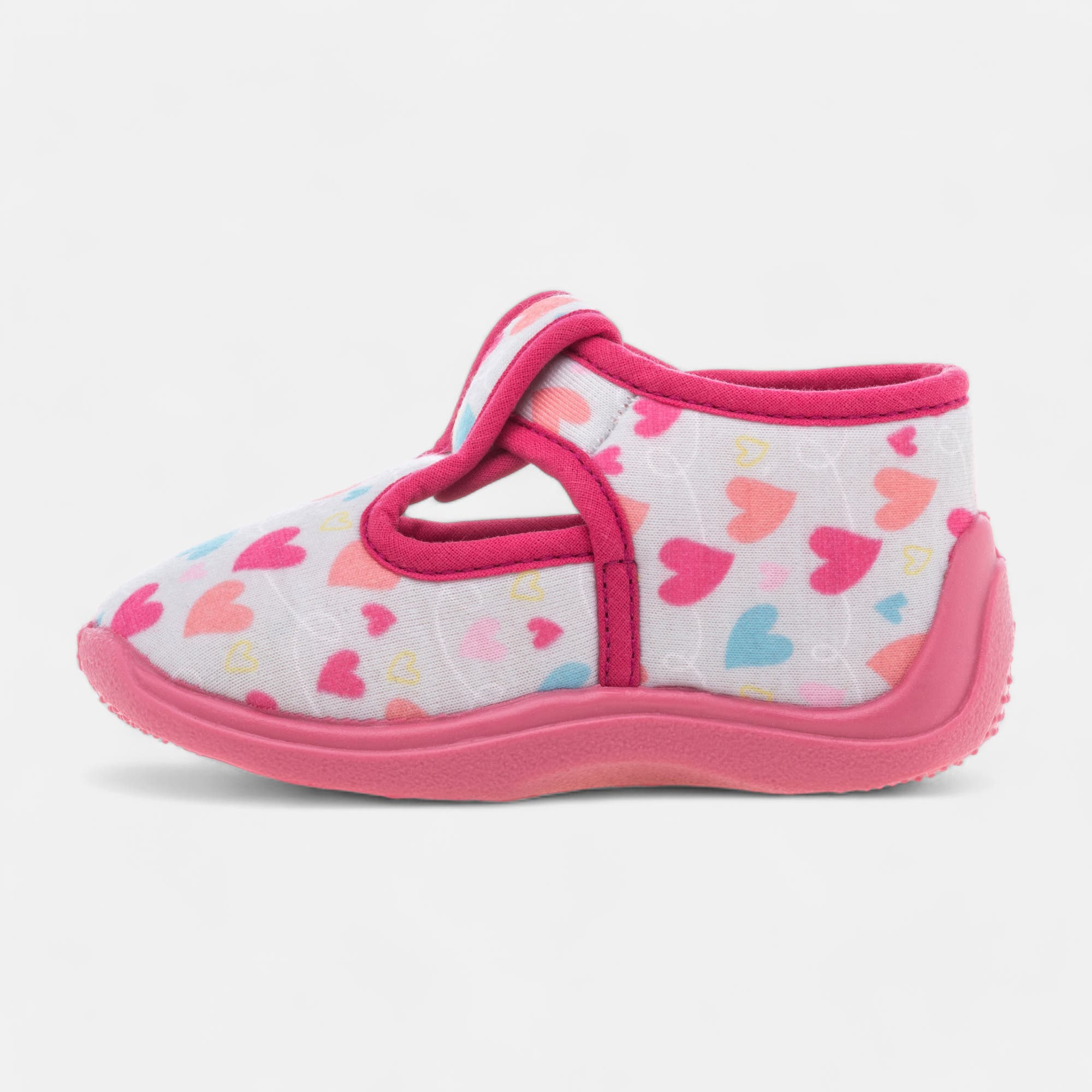 Pantoufles attaches velcros Bébé fille rose