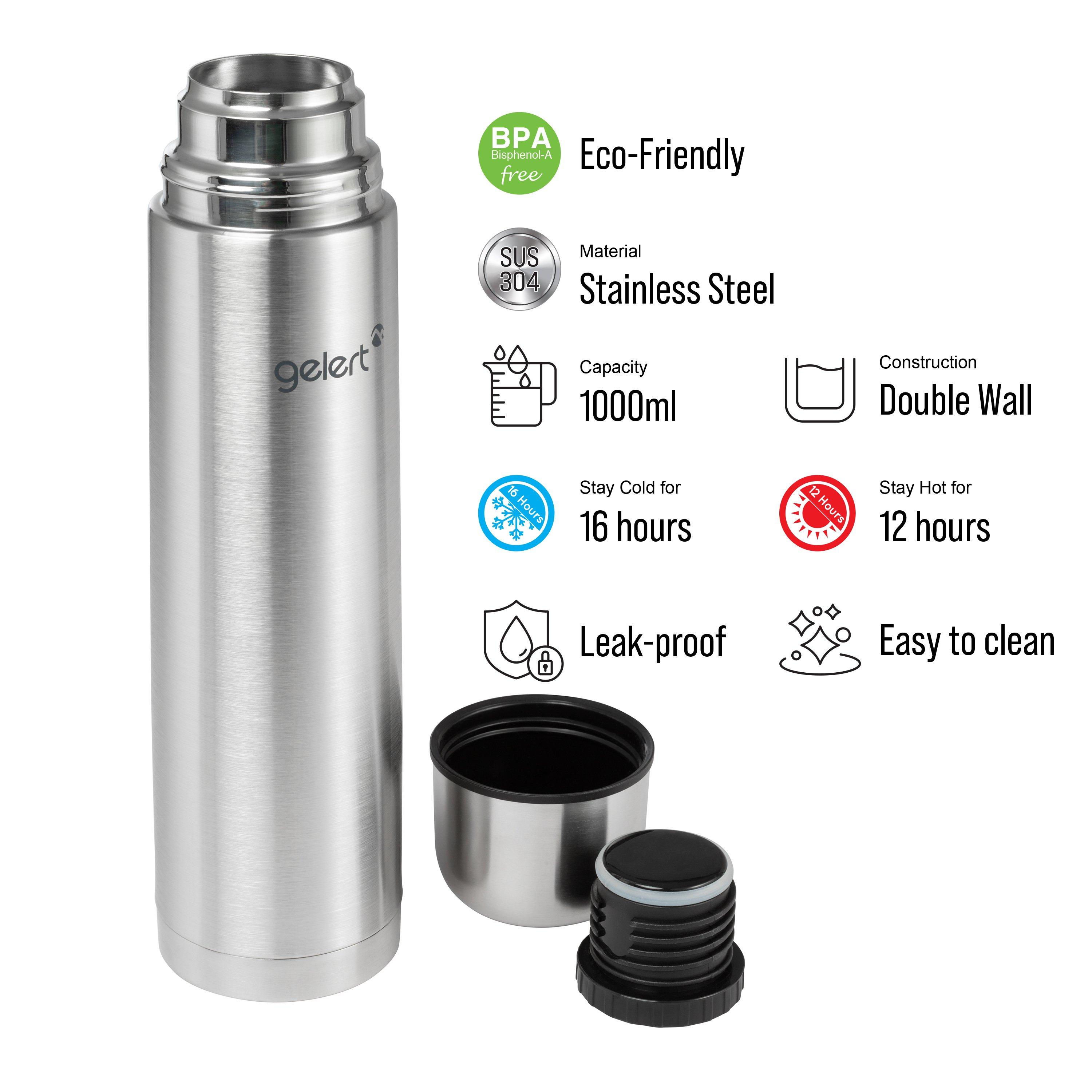 Gelert 1L Insulated Stainless Steel Flask