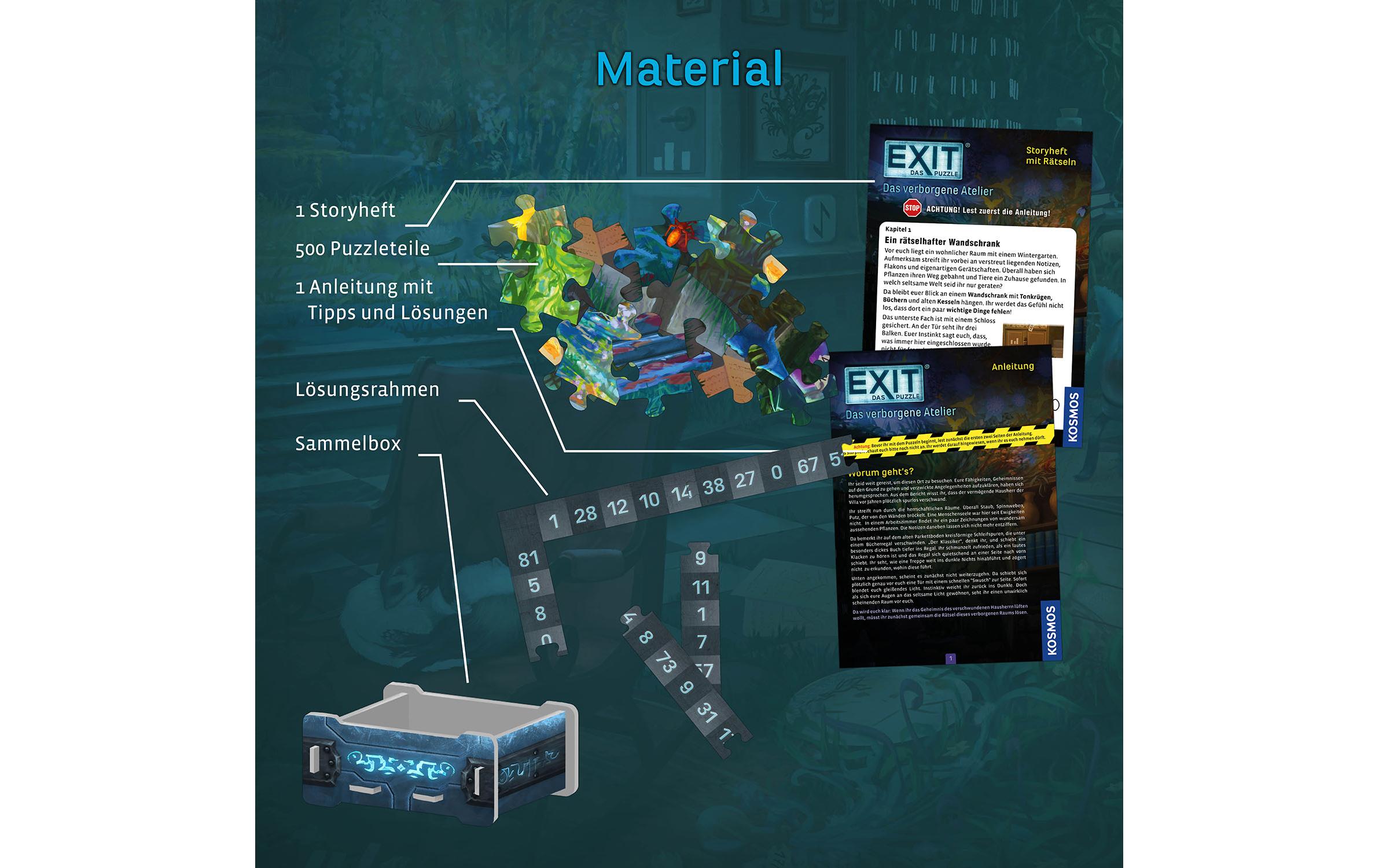 EXIT – Das Puzzle: Das verborgene Atelier -DE-Puzzle mit Story und Rätseln