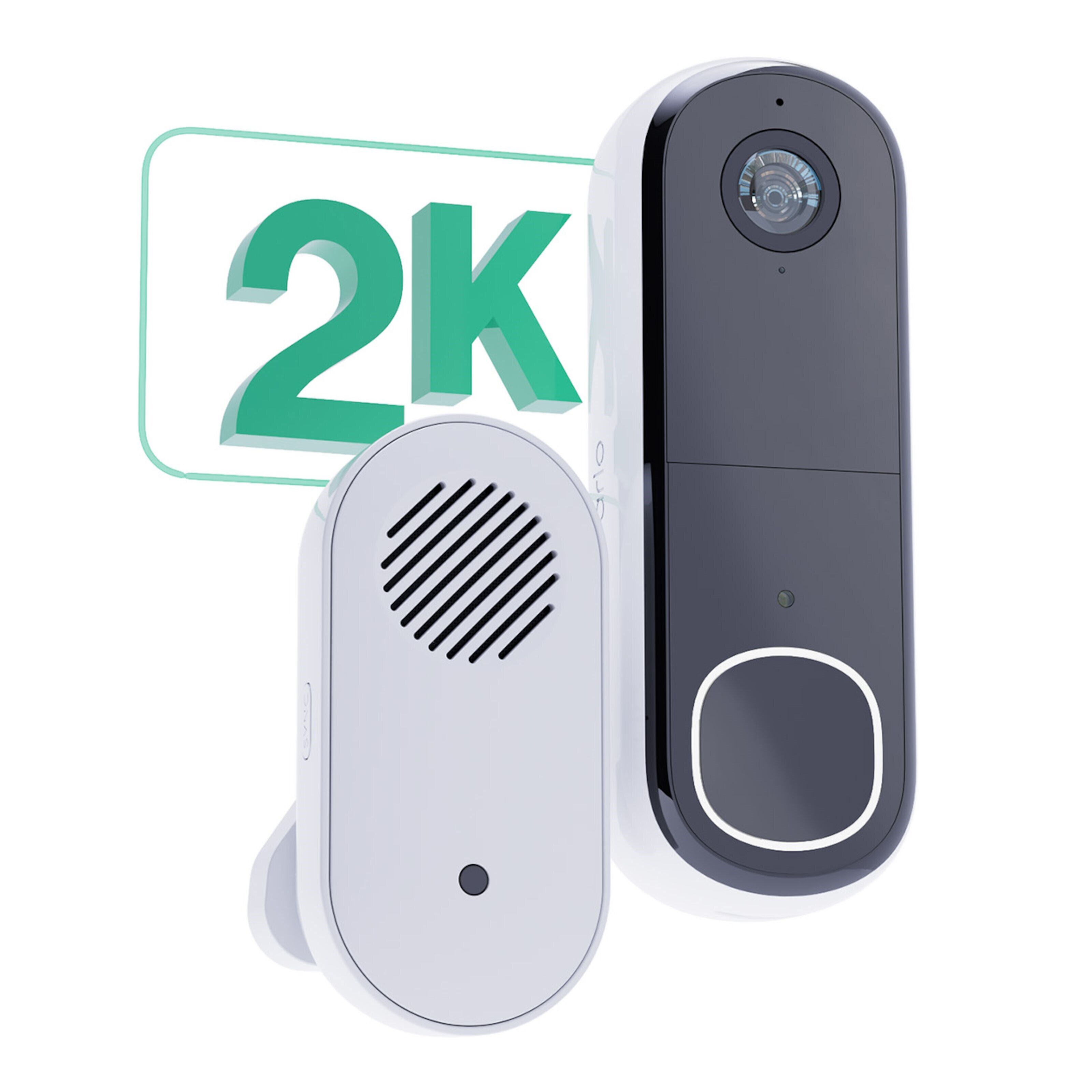 Arlo Essential 2K Trådløs videodørklokke med Chime 2