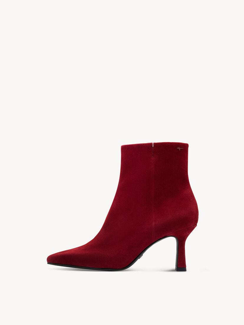 Leren Enkellaarsje - rood