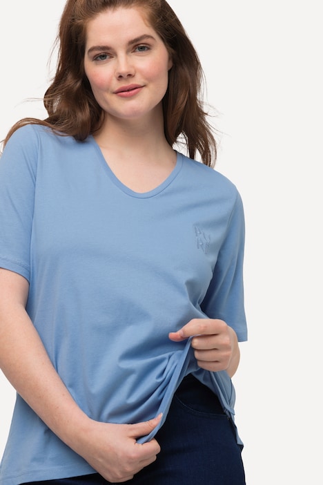 T-Shirt, PURE, V-Ausschnitt, Halbarm, Biobaumwolle